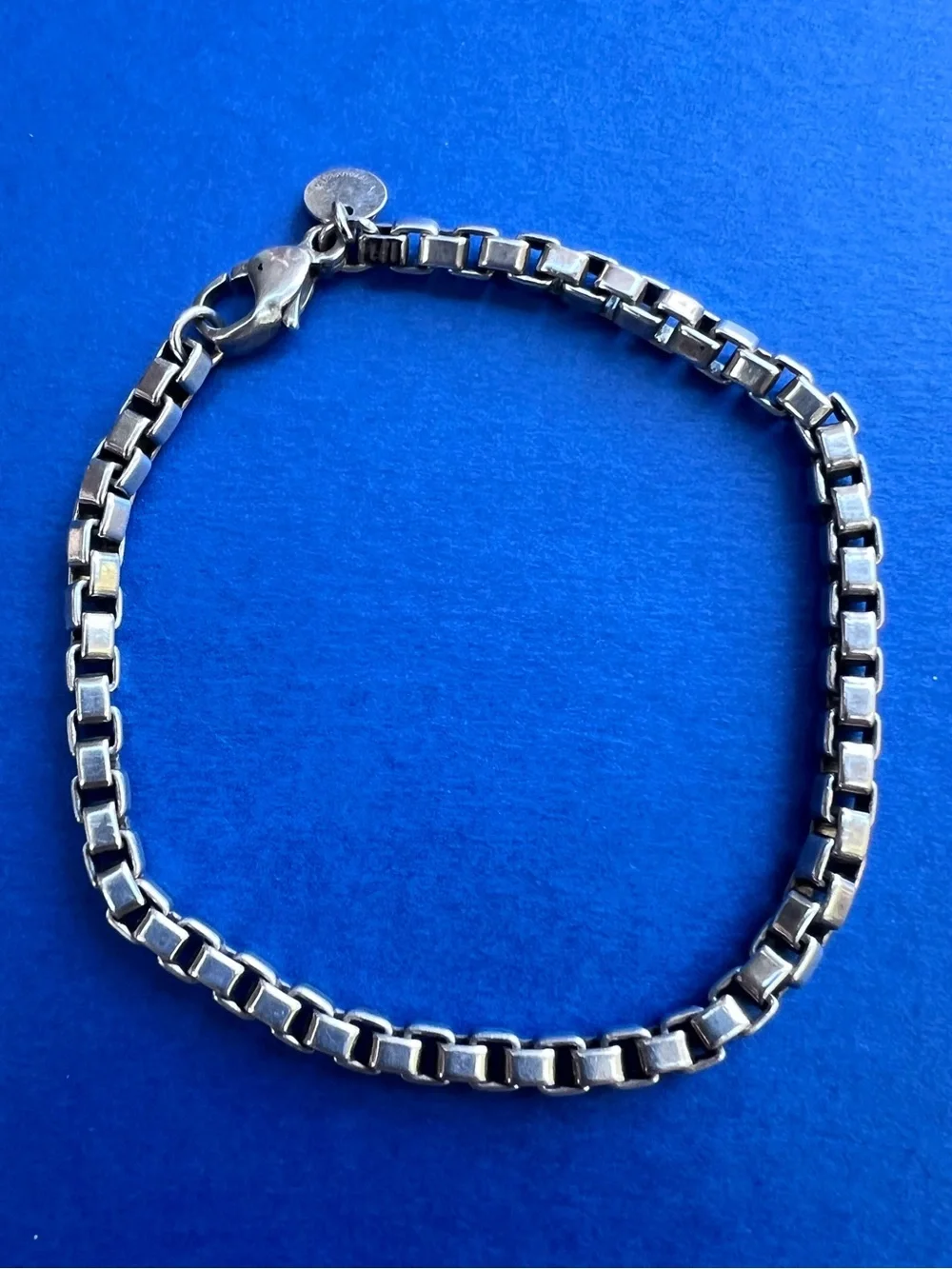 Tiffany & Co Sterling Silver Venetian Box-Link Bracelet